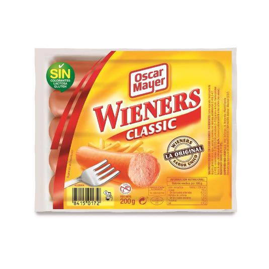 SALCHICHAS WIENERS OSCAR MAYER BOLSA 200 GR