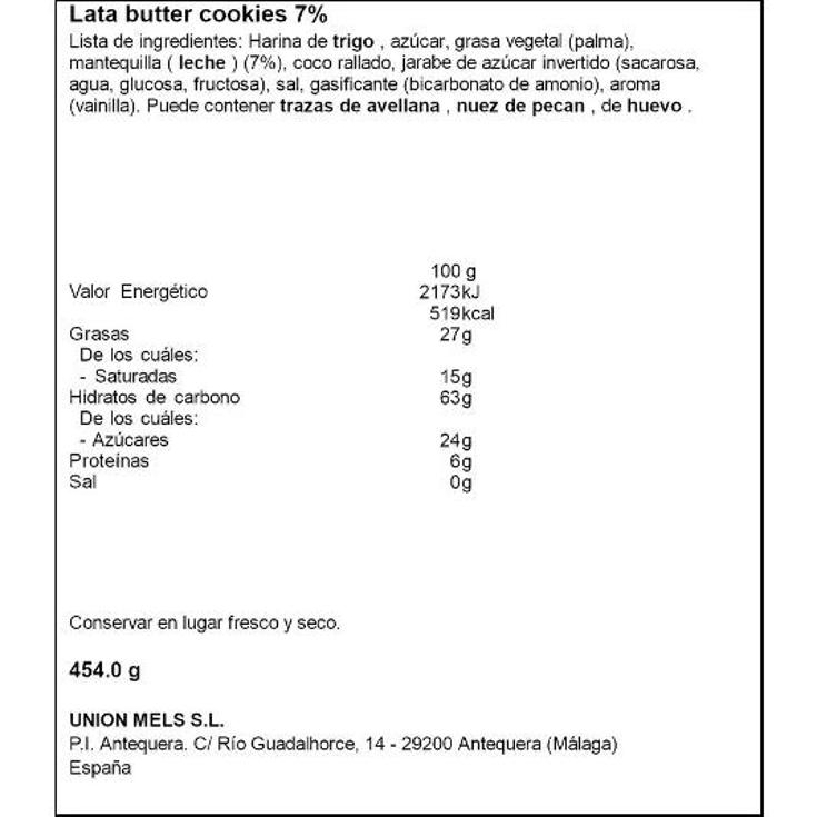 GALLETAS DANESAS MELS LATA 454 GR