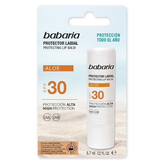 PROTECTOR LABIAL ALOE VERA FP30 BABARIA STICK 6 ML