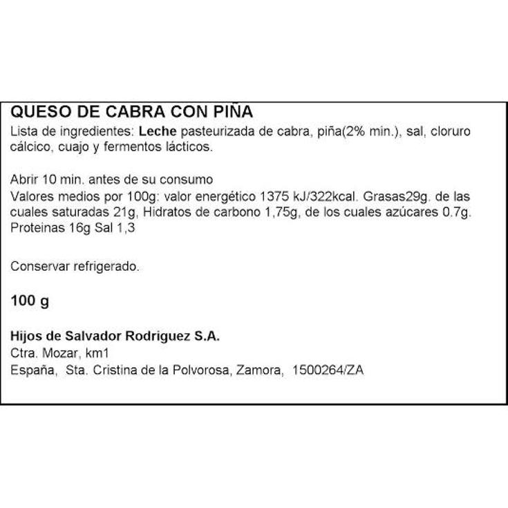 QUESO RULO CABRA PIÑA EL PASTOR UNIDAD 100 GR