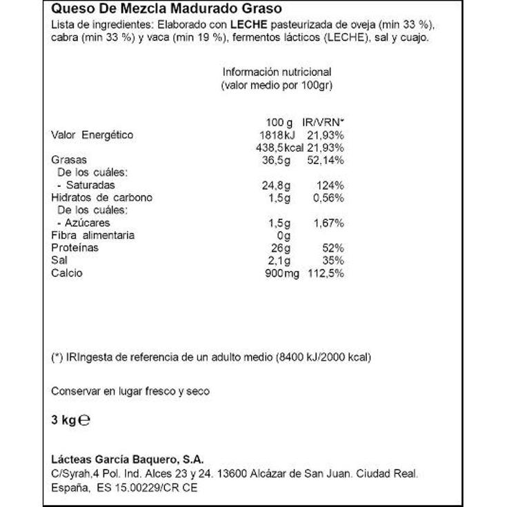 QUESO CINCO LANZAS G.BAQUERO
