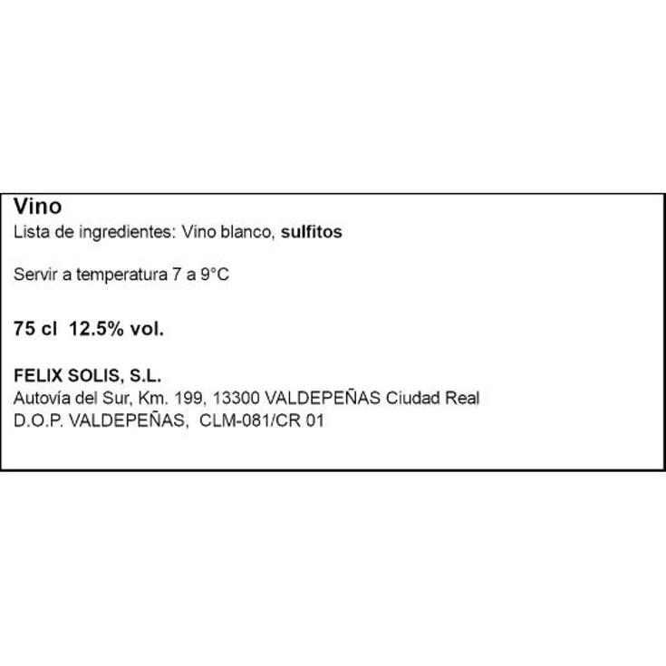 VINO BLANCO VERDEJO/SAUV.VALDEP VIÑA ALBALI BTLLA 75 CL