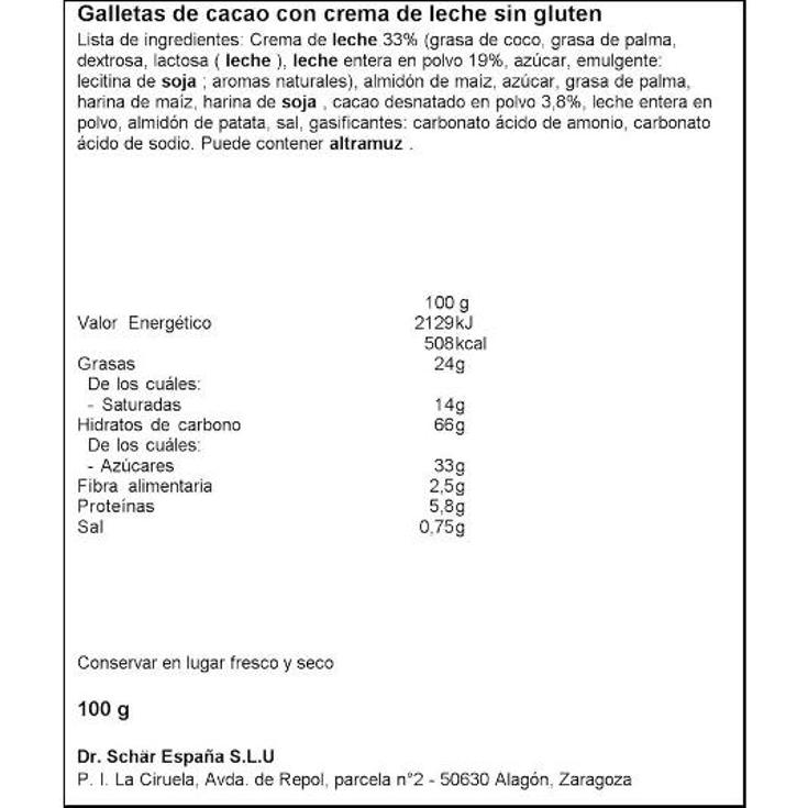GALLETAS MINI CHOCO SIN GLUTEN SCHÄR PQTE 100 GR
