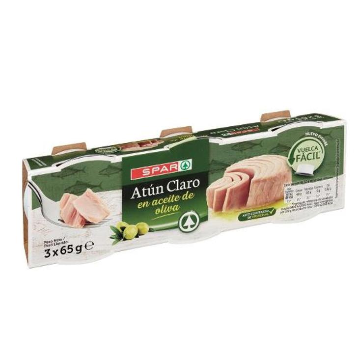 ATUN CLARO ACEITE OLIVA 3X52. SPAR PACK 156 GR