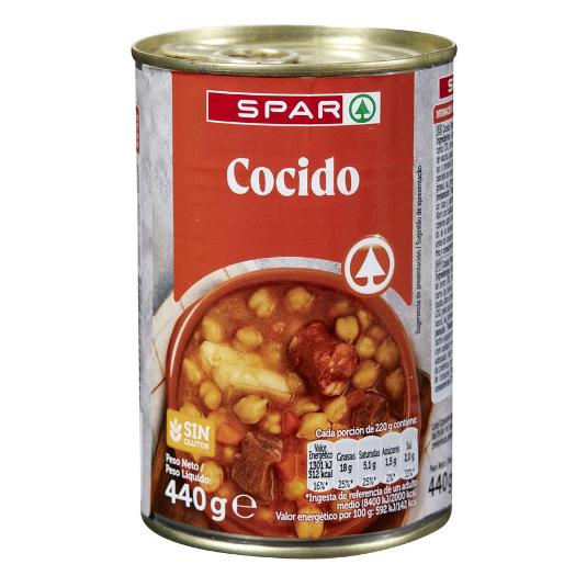 COCIDO CASERO 1 RACION F.A. SPAR BOTE 440 GR