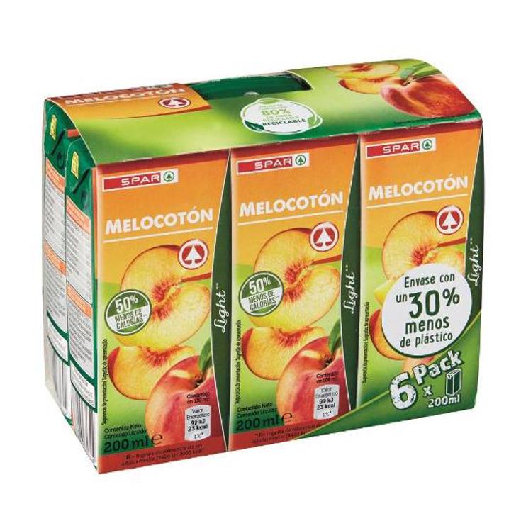 NECTAR MELOCOTON S/AZUCAR 6X200 SPAR PACK 1200 ML