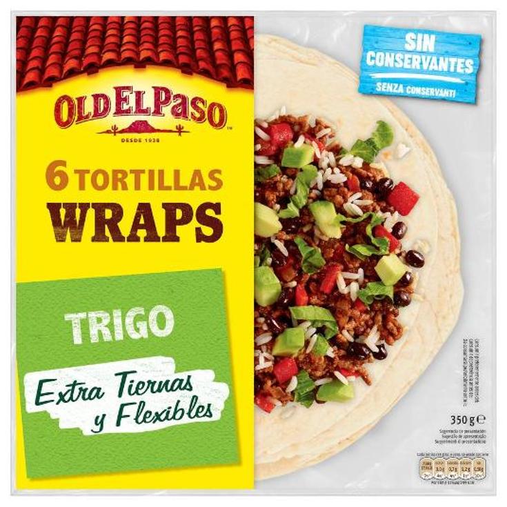 TORTILLAS WRAP DE TRIGO OLD EL PASO PQTE 350 GR