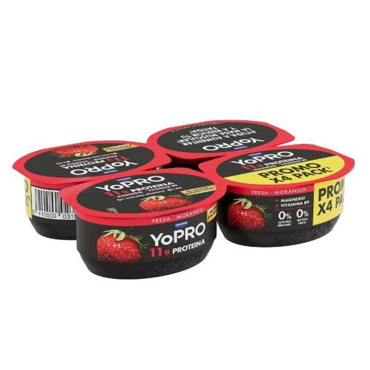 YOGUR PROTEINA FRESA YOPRO X4 DANONE PACK 480 GR