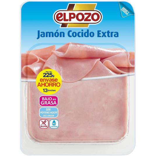 JAMON COCIDO EXTRA ELPOZO PACK 200 GR