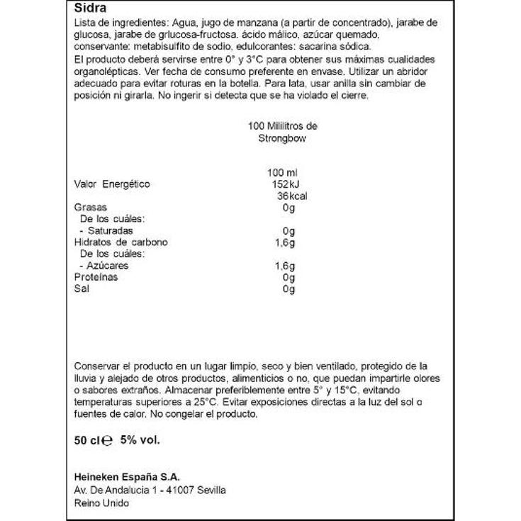 SIDRA 5º STRONGBOW LATA 50 CL