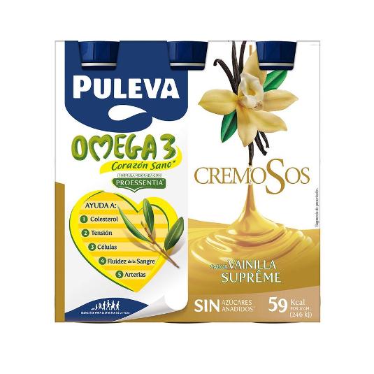 BEBIDA OMEGA3 VAINILLA CREMOSO PULEVA PACK 750 ML