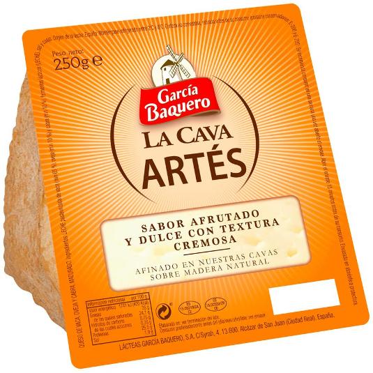 QUESO MEZCLA DE CAVA ARTES G.BAQUERO CUÑA 250 GR