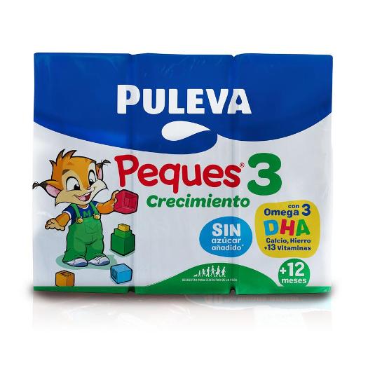 PREP.LACTEO PEQUES 3 3X200ML. PULEVA PACK 600 ML