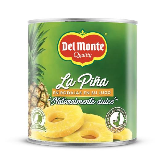 PIÑA RODAJAS EN SU JUGO MD2 DEL MONTE LATA 510 GR