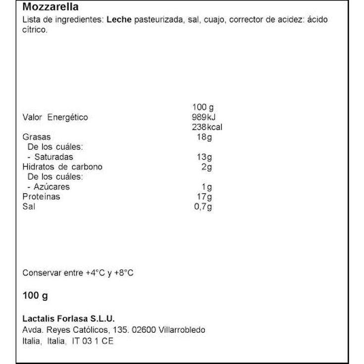 QUESO MOZZARELLA GALBANI UNIDAD 100 GR