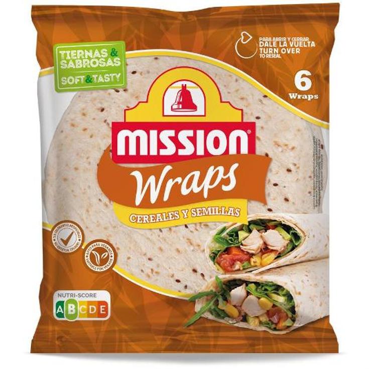 TORTILLA WRAP TRIGO MULTICER.X6 MISSION BOLSA 370 GR