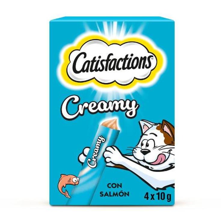 SNACK GATO LIQ. CREAMY SALMON CATISFACTION CAJA 40 GR