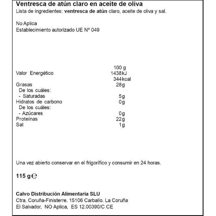 VENTRESCA CALVO LATA 75 GR