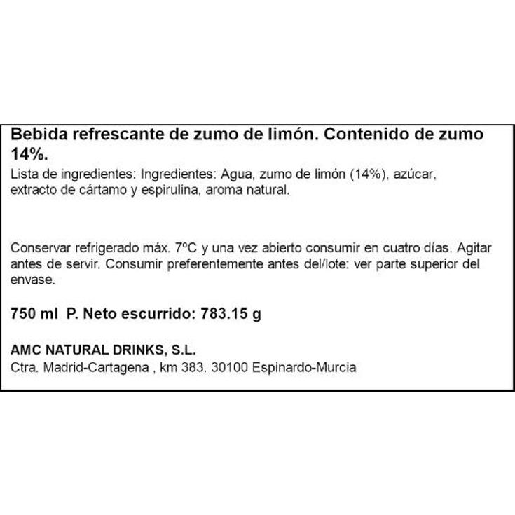 LIMONADA HIERBABUENA REFRIGERAD VIA NATURE BTLLA 750 ML