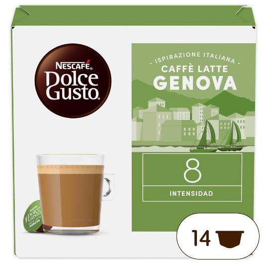 CAPSULAS CAFE LATTE GENOVA DOLCE GUSTO CAJA 14 UD
