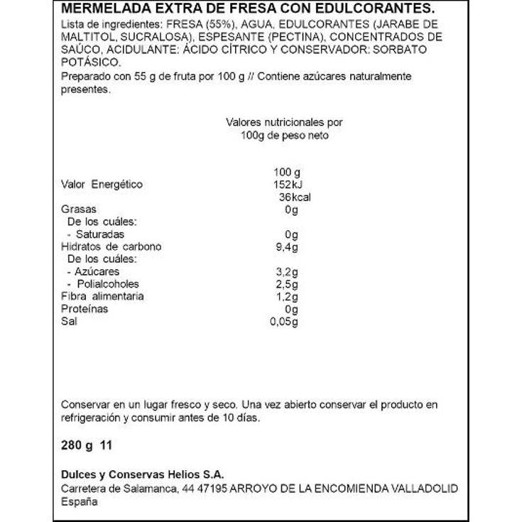 MERMELADA FRESA 0% SPAR TARRO 280 GR