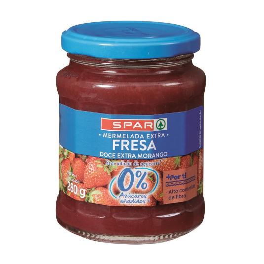MERMELADA FRESA 0% SPAR TARRO 280 GR