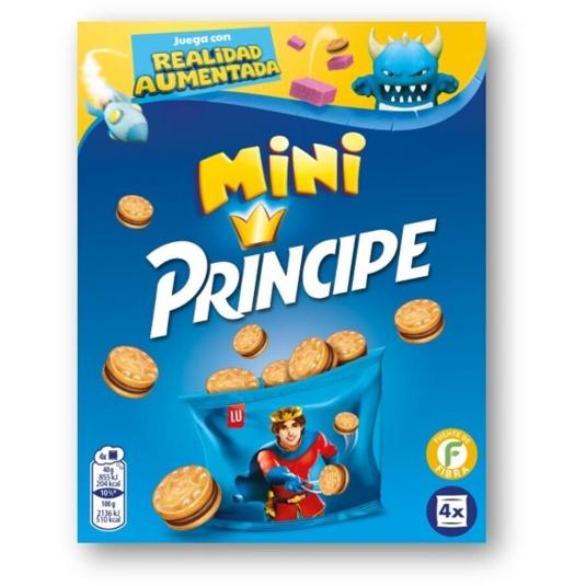 GALLETAS RELLENA CHOCOLATE MINI PRINCIPE CAJA 160 GR