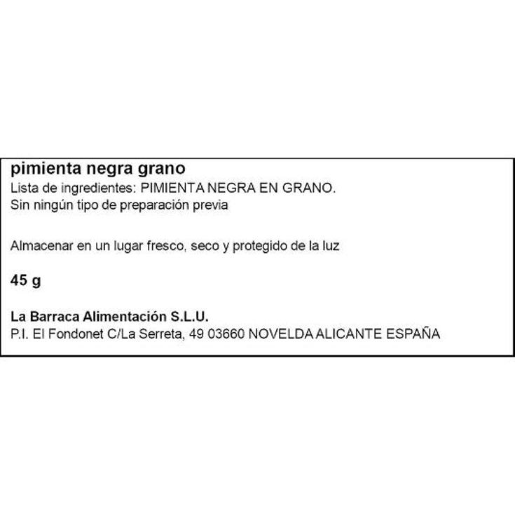 MOLINILLO PIMIENTA NEGRA 45G SPAR FRASCO 45 GR