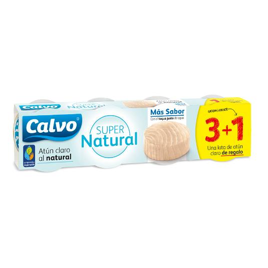 ATUN CLARO SUPERNATURAL 3+1X65G CALVO PACK 260 GR