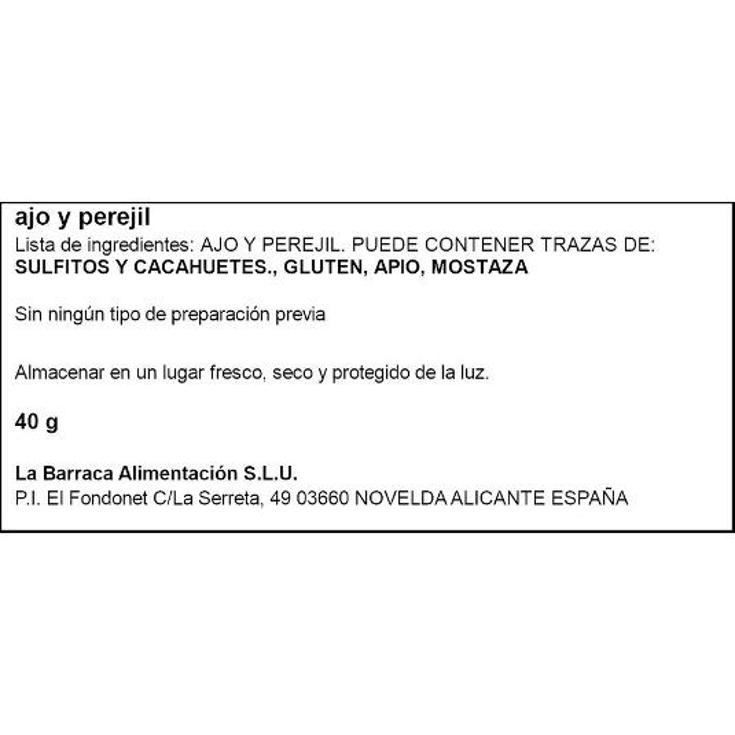 AJO Y PEREJIL 40G ESPECIAS SPAR FRASCO 40 GR