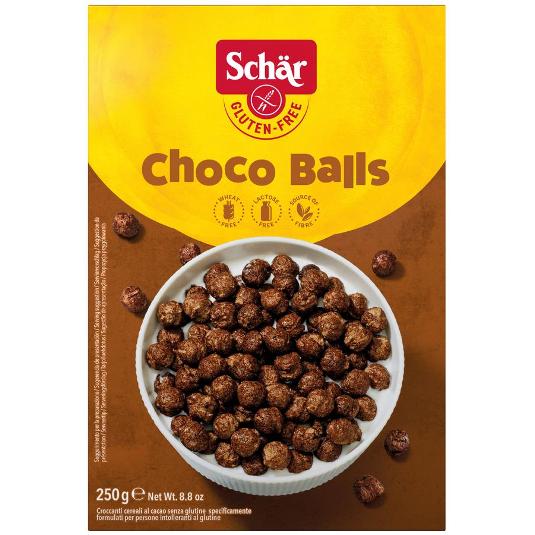 CEREALES CHOCO BALLS S/GLUTEN SCHÄR PQTE 250 GR