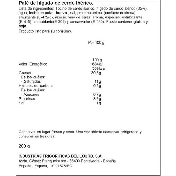 PATE IBERICO CON TAPA COREN LATA 200 GR