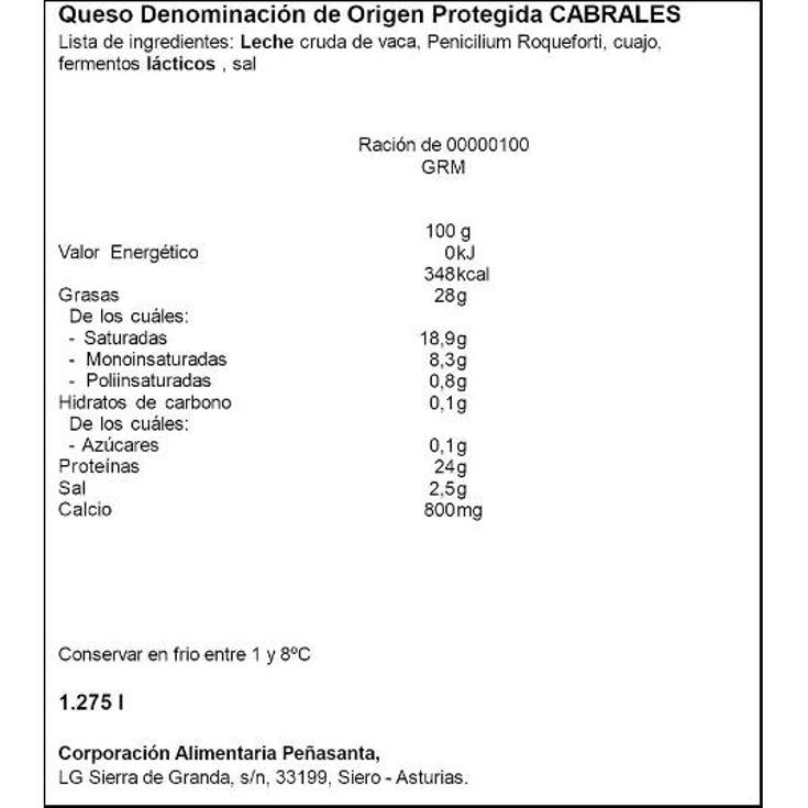 QUESO CABRALES D.O. (1/2P.) CUEVA MOLIN