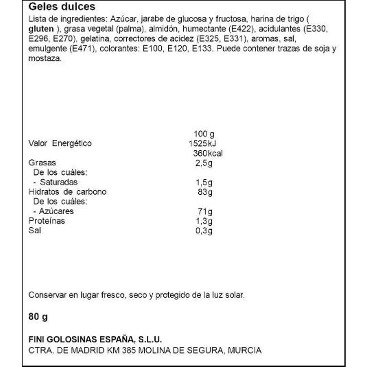 GOLOSINAS TUBES INSIDE OUT FINI BOLSA 80 GR