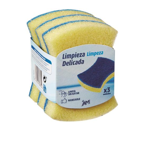 ESTROPAJO LIMPIEZA DELICADA AM PACK 3 UD