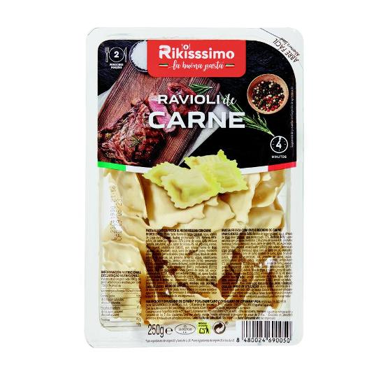 PASTA FRESCA RAVIOLI CARNE RIKISSSIMO PQTE 250 GR