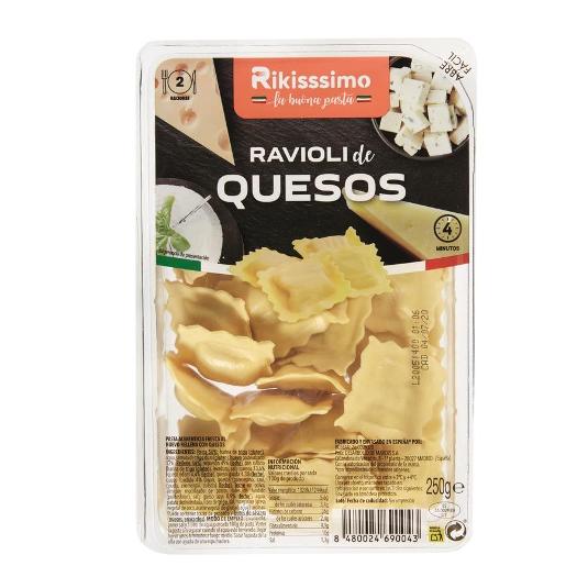 PASTA FRESCA RAVIOLI 4 QUESOS RIKISSSIMO PQTE 250 GR