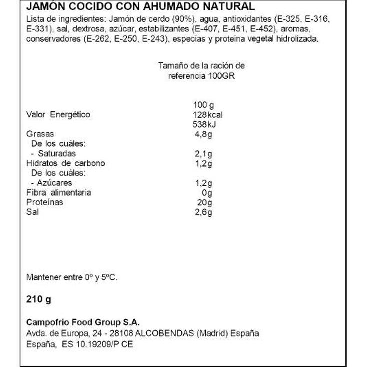 LACON AHUMADO LASCAS NAVIDUL SOBRE 210 GR