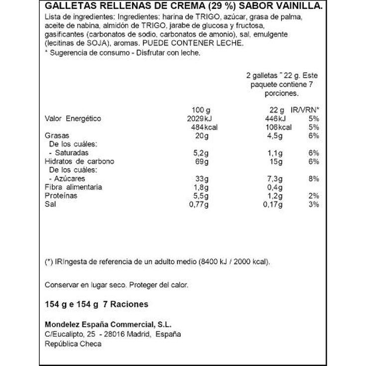 GALLETAS GOLDEN OREO PQTE 154 GR