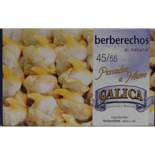 BERBERECHOS AL NATURAL 45/55 GALICA LATA 63 GR