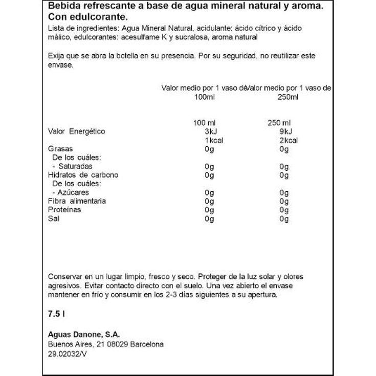 AGUA MINERAL TOQUE MANZANA FONT VELLA BTLLA 1150 ML