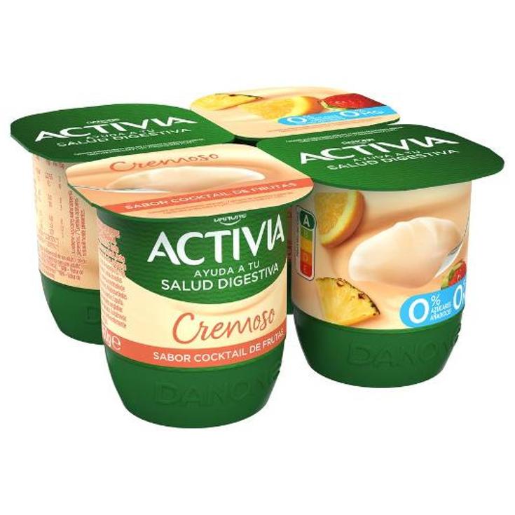 YOGUR ACTIVIA CREMOSO FRESA DANONE PACK 4X120 GR.