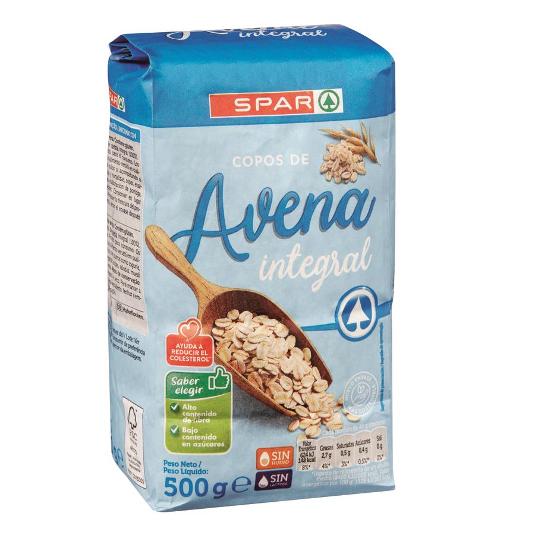 COPOS DE AVENA SPAR PQTE 500 GR