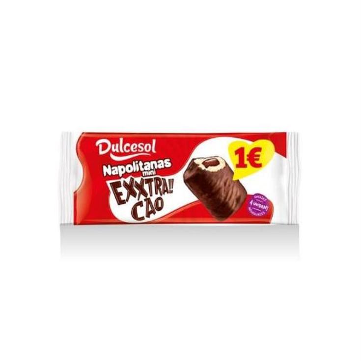 NAPOLITANAS EXXTRA CAO 4 UDS DULCESOL PQTE 200 GR