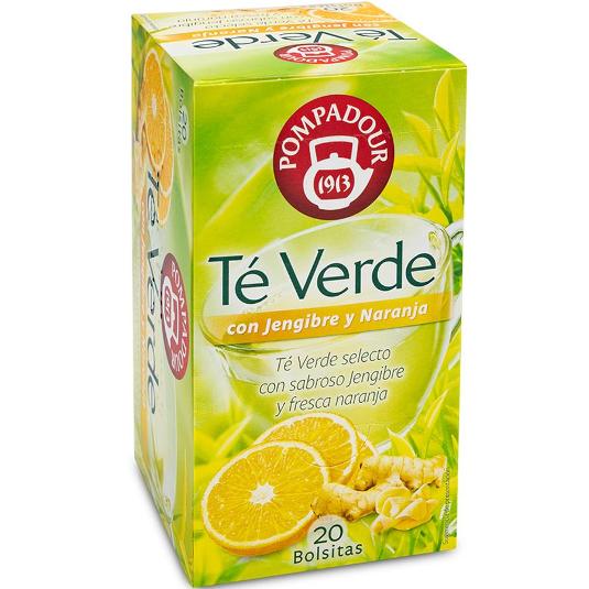 TE VERDE C/JENGIBRE.NARANJA 20S POMPADOUR CAJA 20 UD