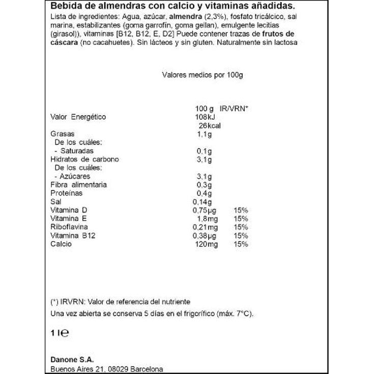 BEBIDA DE ALMENDRA ALPRO BRIK 1 LT