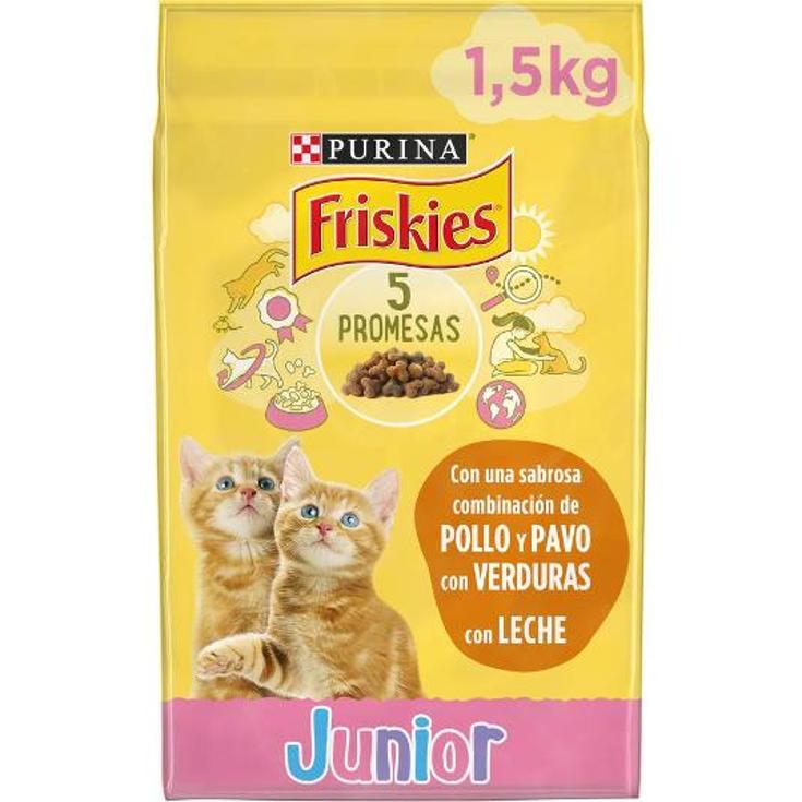 COMIDA GATOS POLLO-LECHE-VERDUR FRISKIES BOLSA 1500 GR