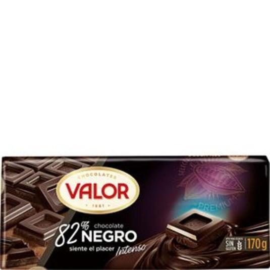 CHOCOLATE NEGRO 82% VALOR PTLLA 170 GR