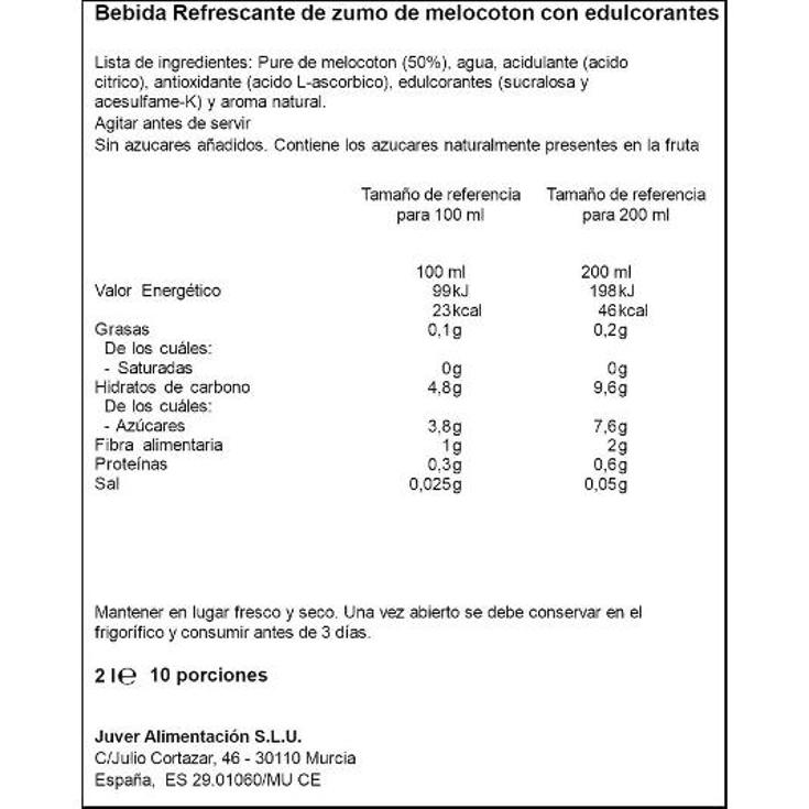 NECTAR MELOCOTON DISFRUTA S/AZU JUVER BRIK 2 LT