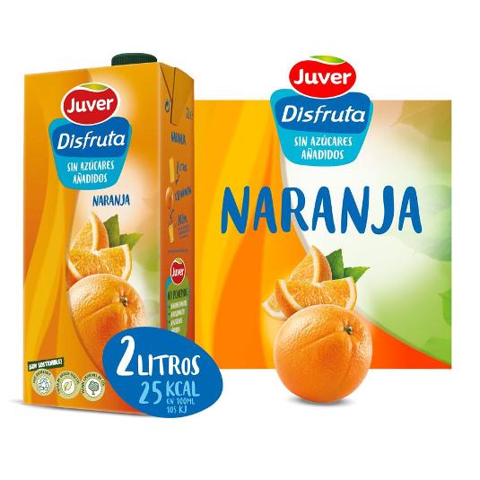 NECTAR NARANJA-UVA S/AZUCA JUVER BRIK 2 LT